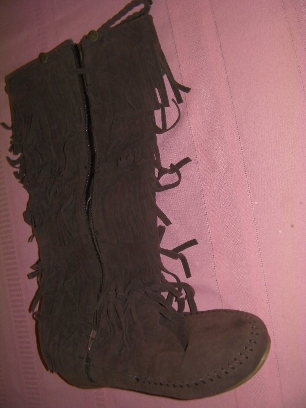 Womens All Leather Moccasins - To the Knee